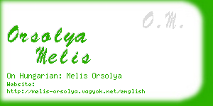 orsolya melis business card